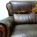 沙發修理前損壞情況