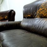沙發修理前損壞情況