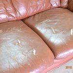 防貓抓皮沙發修理前